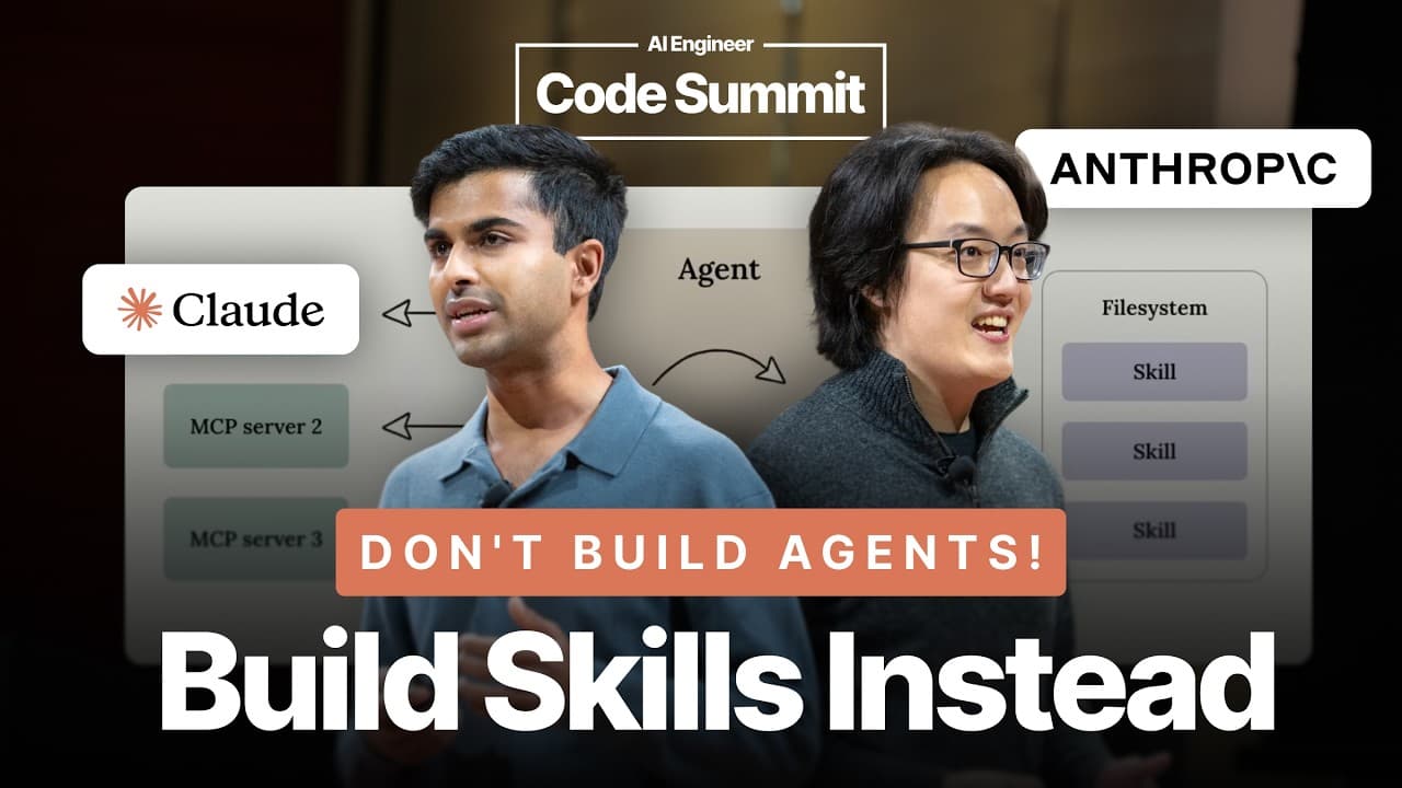 Ne construisez pas des agents, construisez des skills